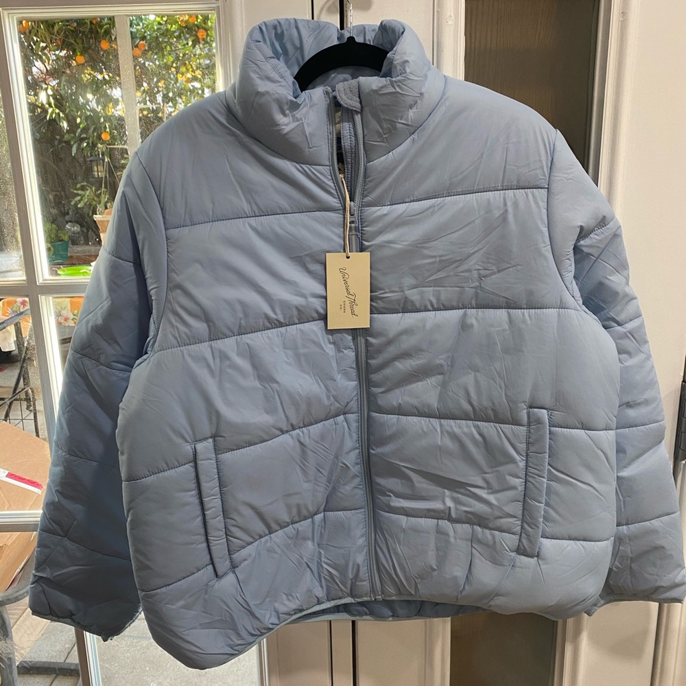 Universal Thread Light Blue Puffer Jacket - Picture 4 of 7